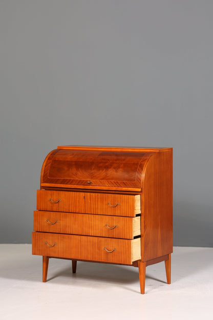 Wunderschöner Mid Century Rollladen Sekretär echt Holz Büro Schrank Vintage Schreibkommode