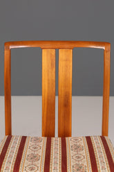 4x Schlichte Mid Century Stühle Nussbaum Retro Stuhlset Danish Design Küchenstühle