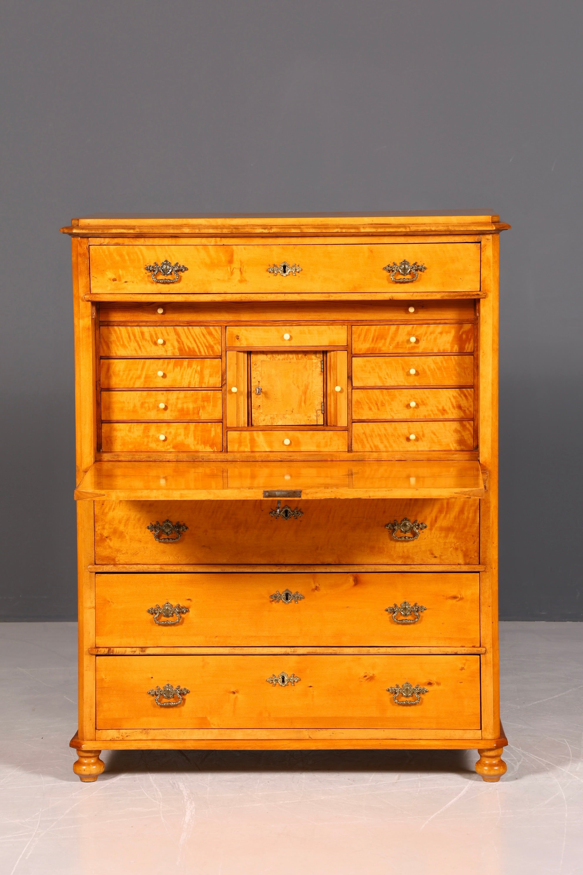 G106 Finish cm Wunderschöner Gründerzeit Sekretär Kommode Jugendstil Schubladenkommode Antik Vertiko