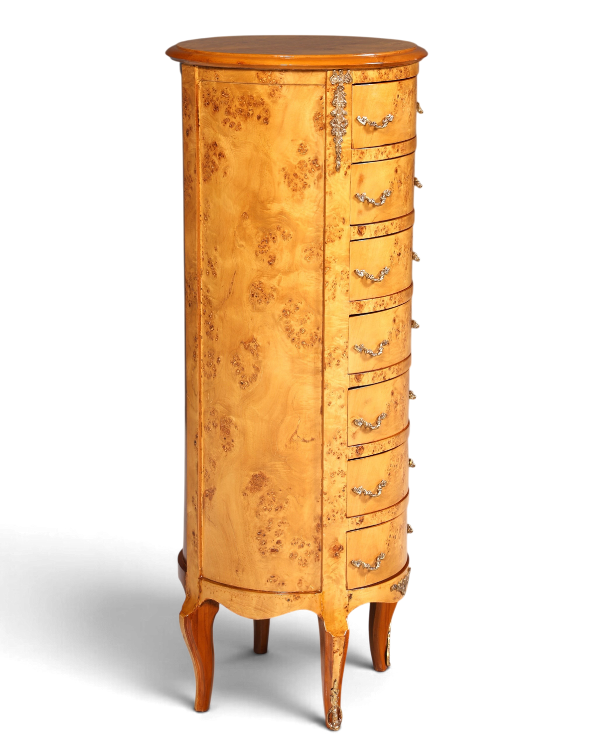 Traumhafte Barock Stil Kommode Antik Stil Louis XV Vertiko Birke Highboard Schubladenkommode