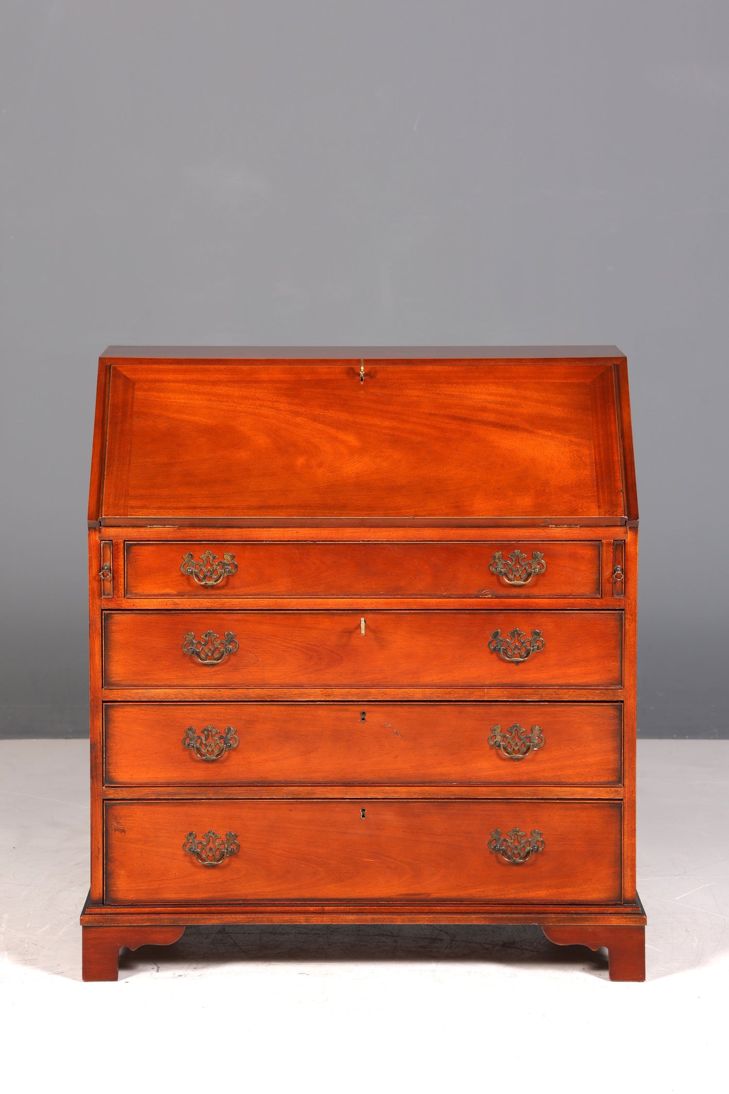 Wunderschöner Englischer Sekretär Schreibkommode echt Lederauflage Schreibtisch Kommode