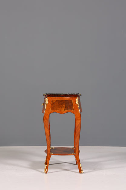 Wunderschöner Louis XV Beistelltisch Barock Stil Ablagetisch Marmor Kommode Telefontisch