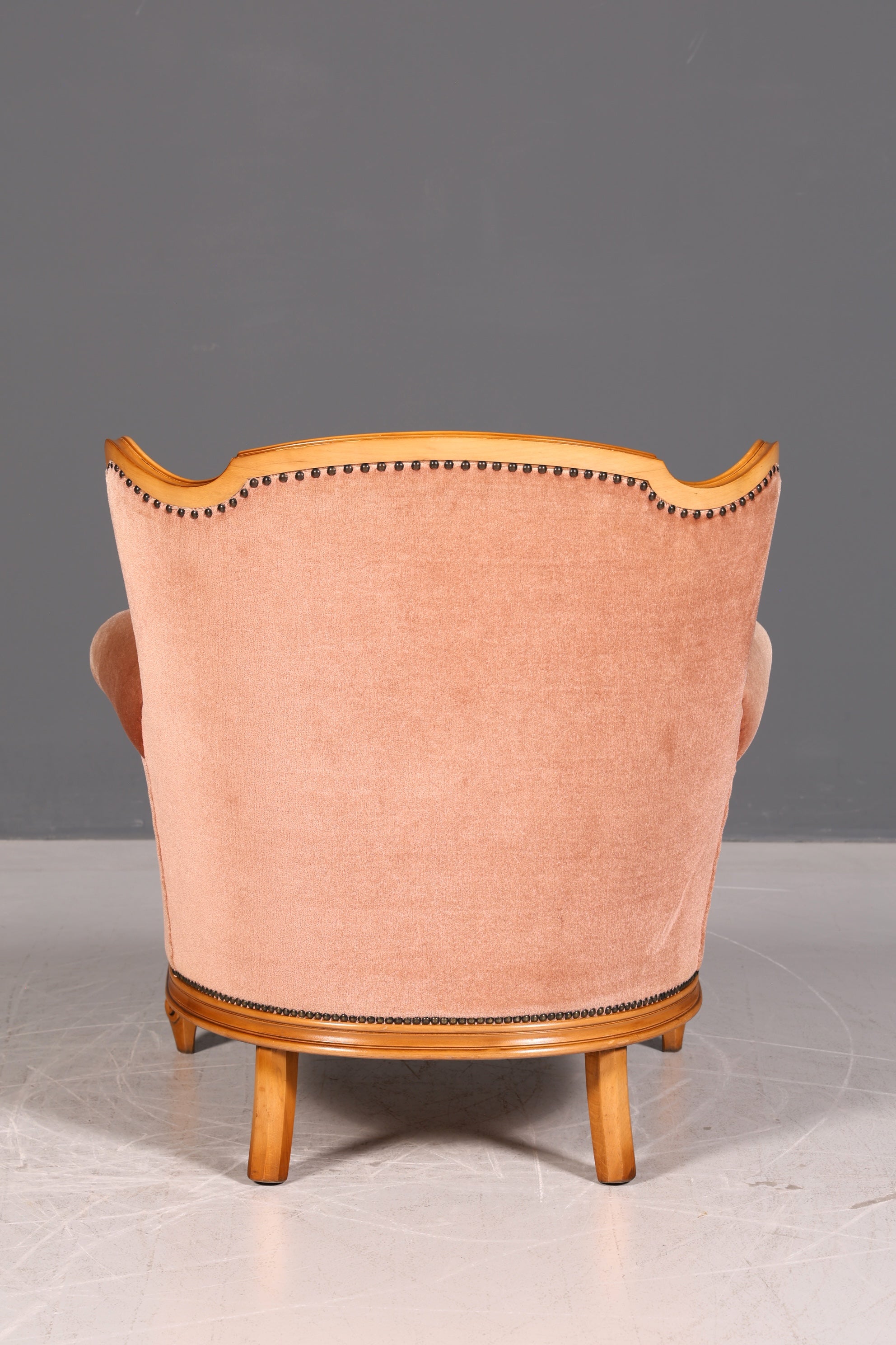 Chippendale Armchair Baroque Style Velvet Fabric Armchair Rococo Antique 4 of 4