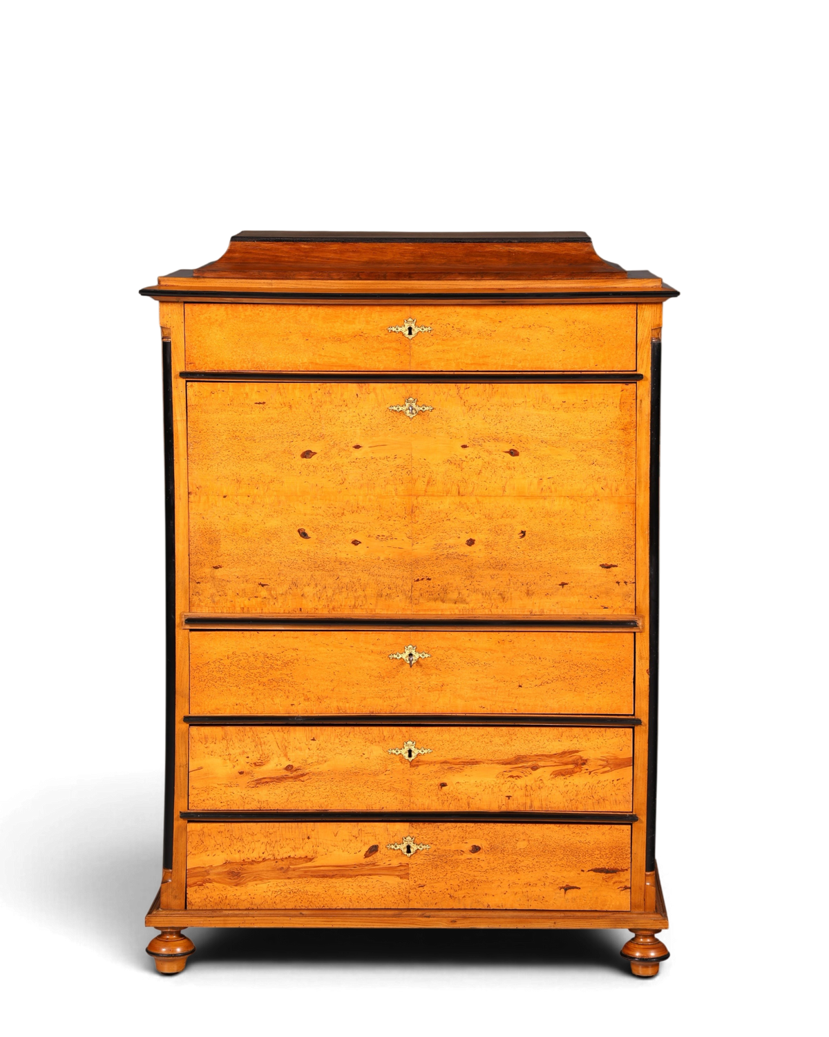 G614 Finish Cm Stilvoller Biedermeier Sekretär Louis Philippe Vertiko Antik Kommode Schreibkommode Office Desk (Kopie)
