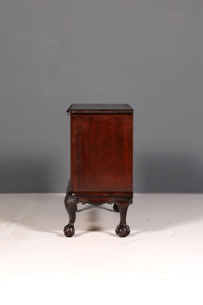 Beautiful Chippendale cabinet, Baroque-style folding cabinet, chest of drawers, antique solid wood