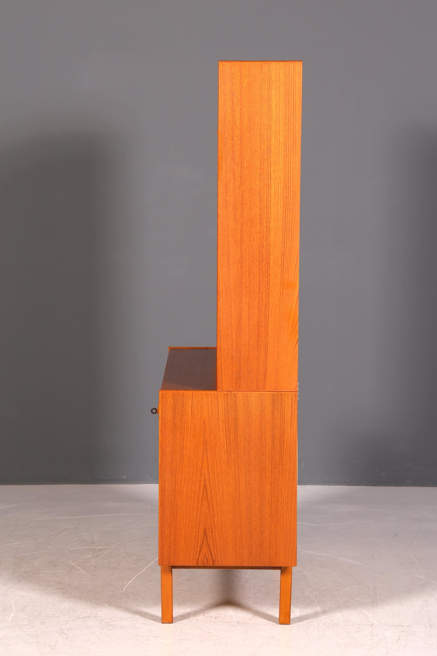 Traumhaftes Mid Century Regal Teak Holz Schrank Danish Design Retro Kommode Vintage Bücherregal 60er Jahre 1 von 2