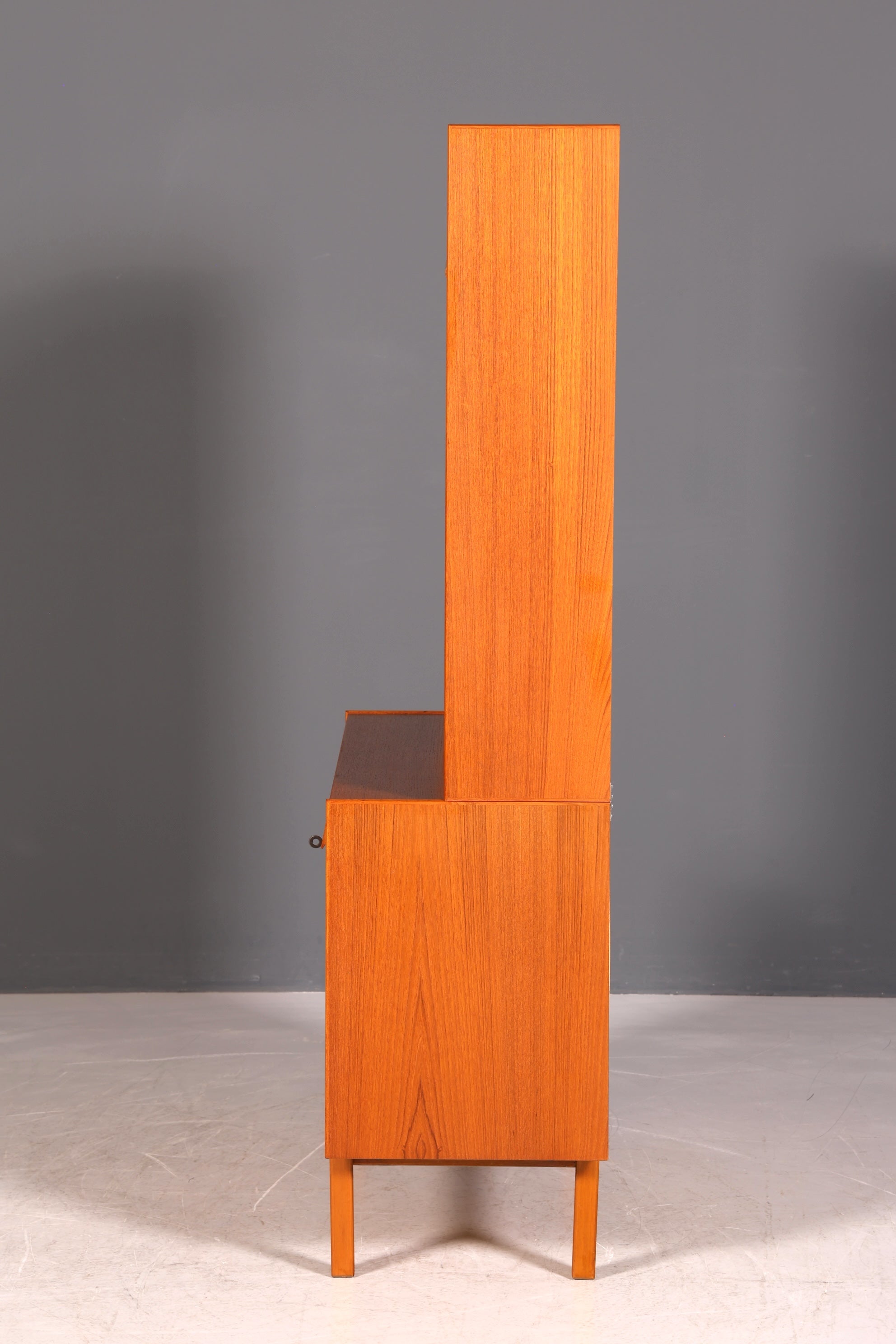 Traumhaftes Mid Century Regal Teak Holz Schrank Danish Design Retro Kommode Vintage Bücherregal 60er Jahre 1 von 2