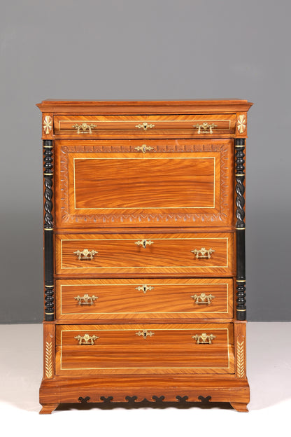 Traumhafter Gründerzeit Sekretär Vertiko Highboard Louis Philippe Kommode um 1880