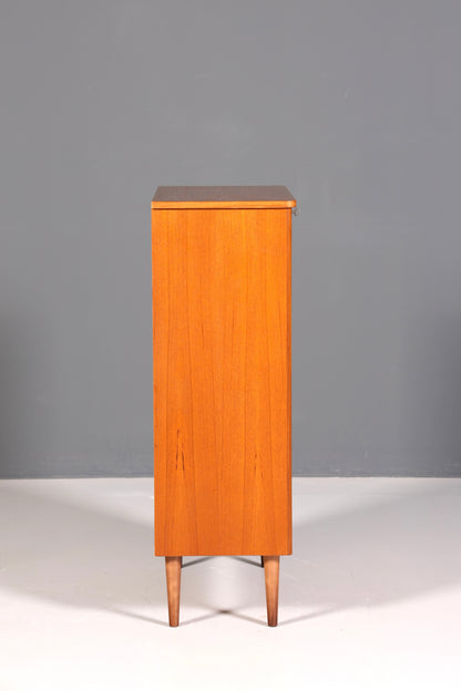 Wunderschöne Mid Century Kommode Teak Holz Vertiko Danish Design Vintage Schubladen Kommode