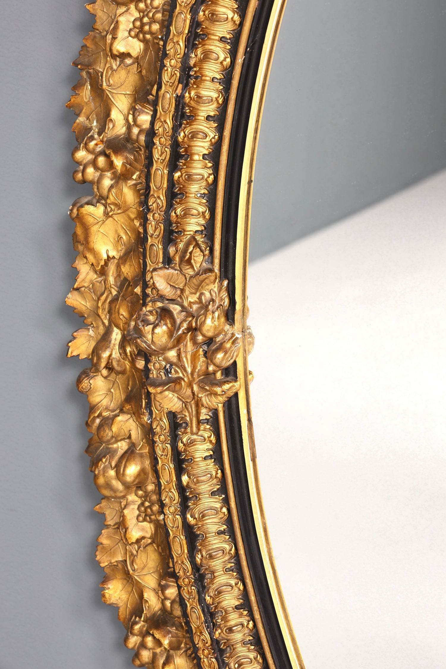 Wunderschöner Original Barock Wandspiegel Antik Stil Spiegel Flurspiegel Ornamenten dekorativer Spiegel um 1860