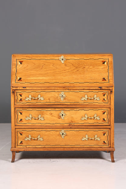 Original Barock Sekretär um 1800 Kommode Antik massiv Holz Schreibtisch Schreibkommode