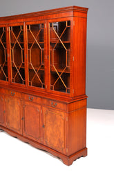 Wunderschöne Englische Vitrine Bücherschrank Buffet Antik Stil Englisch Mahagoni Glasvitrine Bibliothek