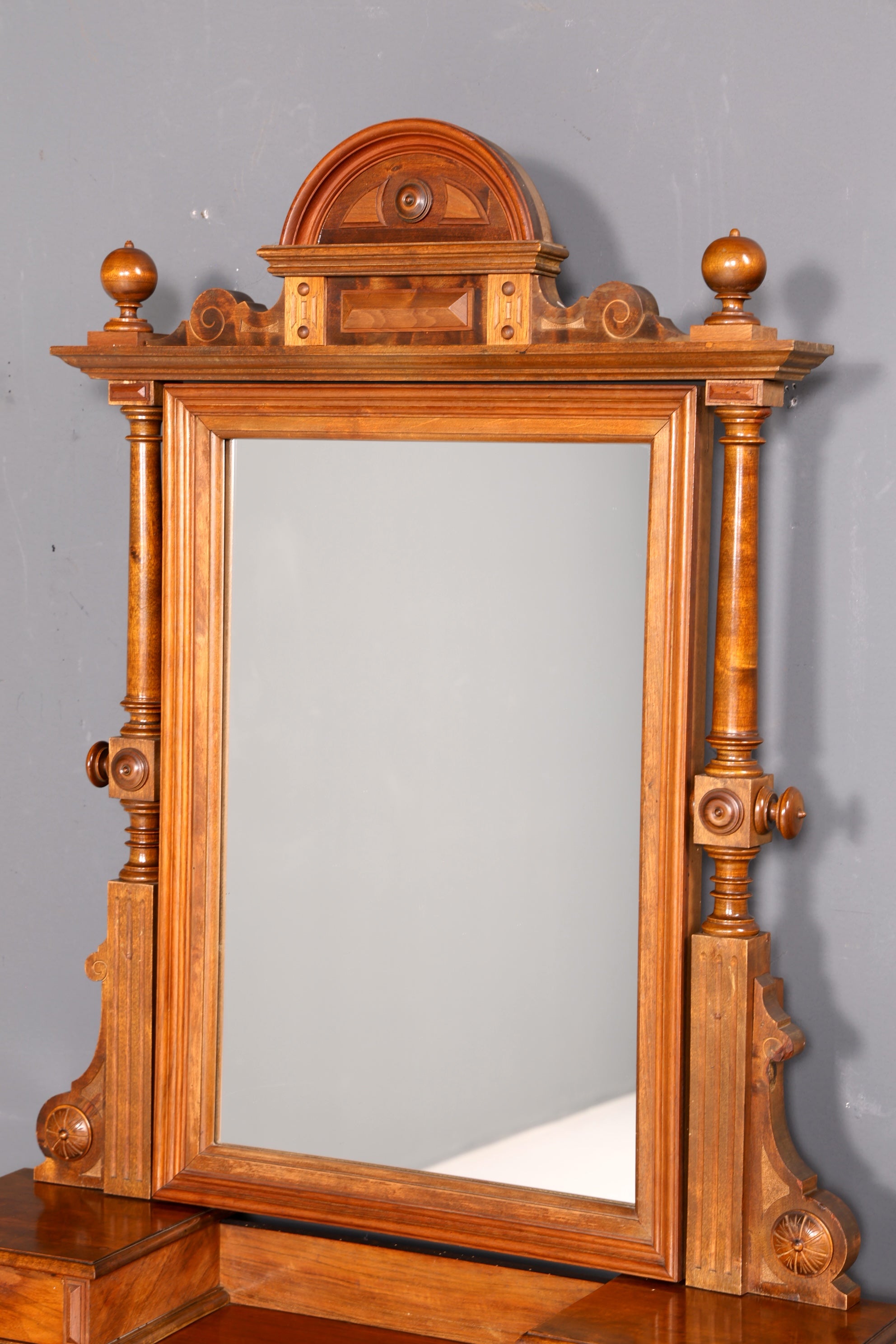 Traumhafte Gründerzeit Kommode mit Spiegelaufsatz Louis Philippe Echt Holz Schrank Antik Flurschrank um 1880 Vintage