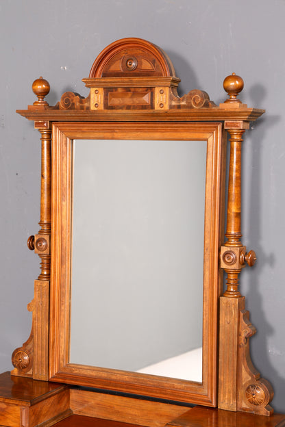 Traumhafte Gründerzeit Kommode mit Spiegelaufsatz Louis Philippe Echt Holz Schrank Antik Flurschrank um 1880 Vintage