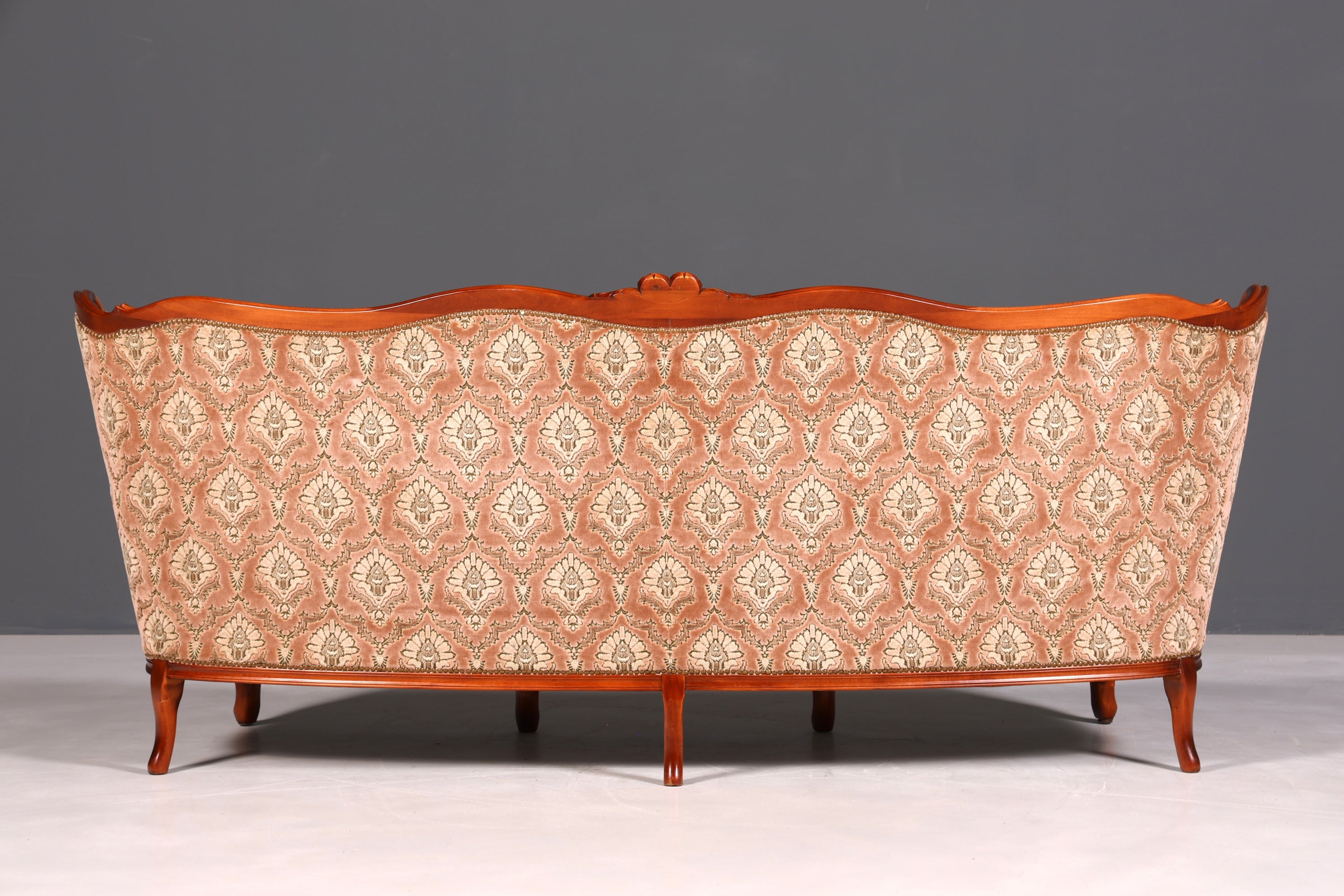 F902 Finish cm Wunderschönes Chippendale Sofa Barock Stil Couch Samt Stoff 3 Sitzer