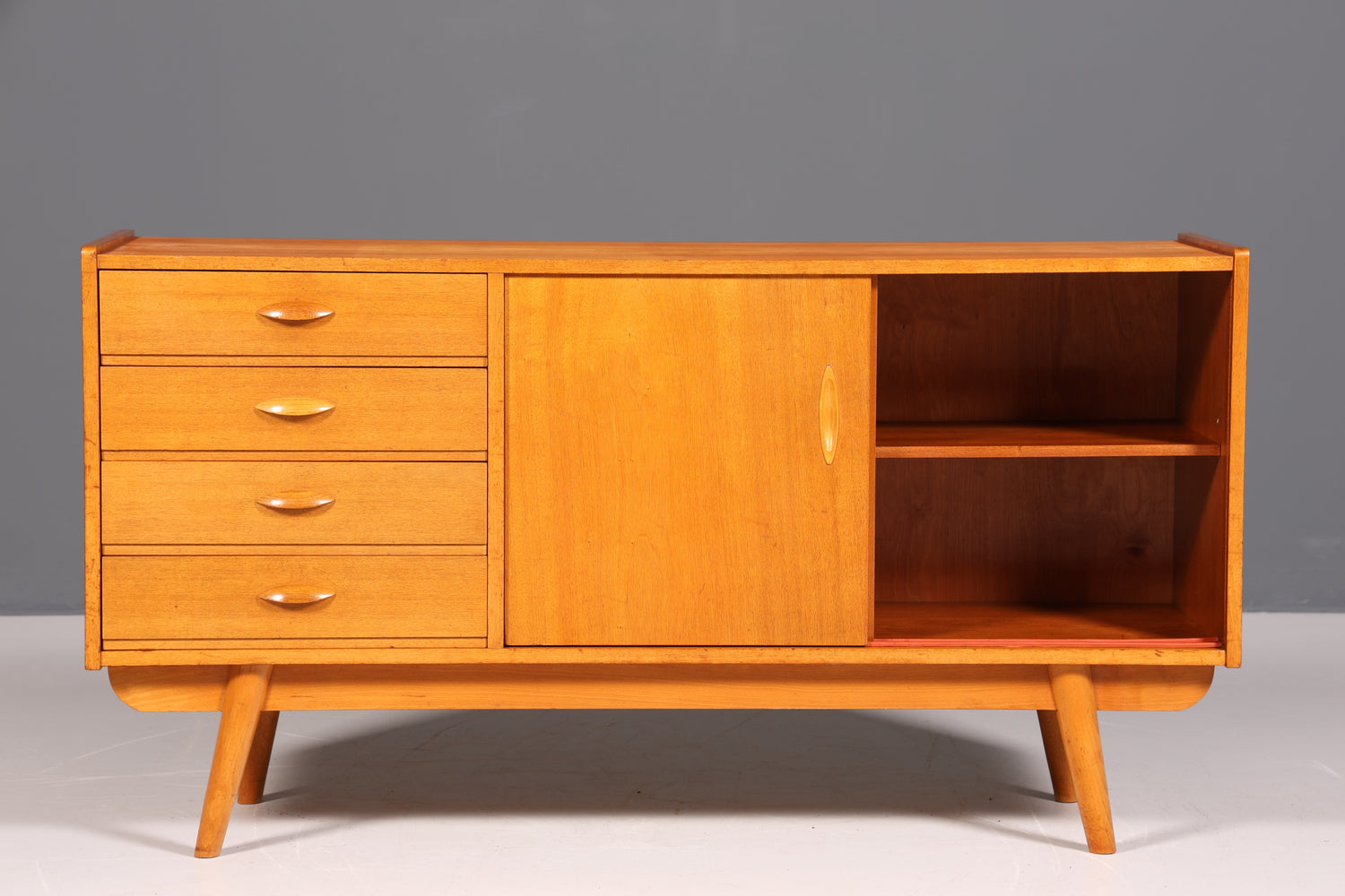 Traumhaftes Mid Century Sideboard Vintage Schrank Schiebetür Kommode TV Schrank 60s