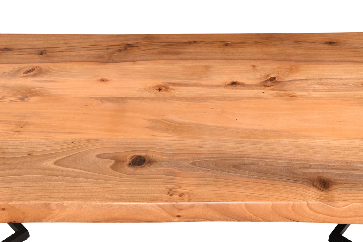 Traumhafter Nussbaum Tisch 260cm-95cm Esszimmer Tisch Baumkanten Platte Massiv Holz Küchentisch