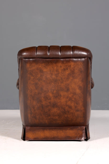 Stilvoller Original Chesterfield Sessel Englischer Armlehnsessel Englisch Herrensessel 1 von 3