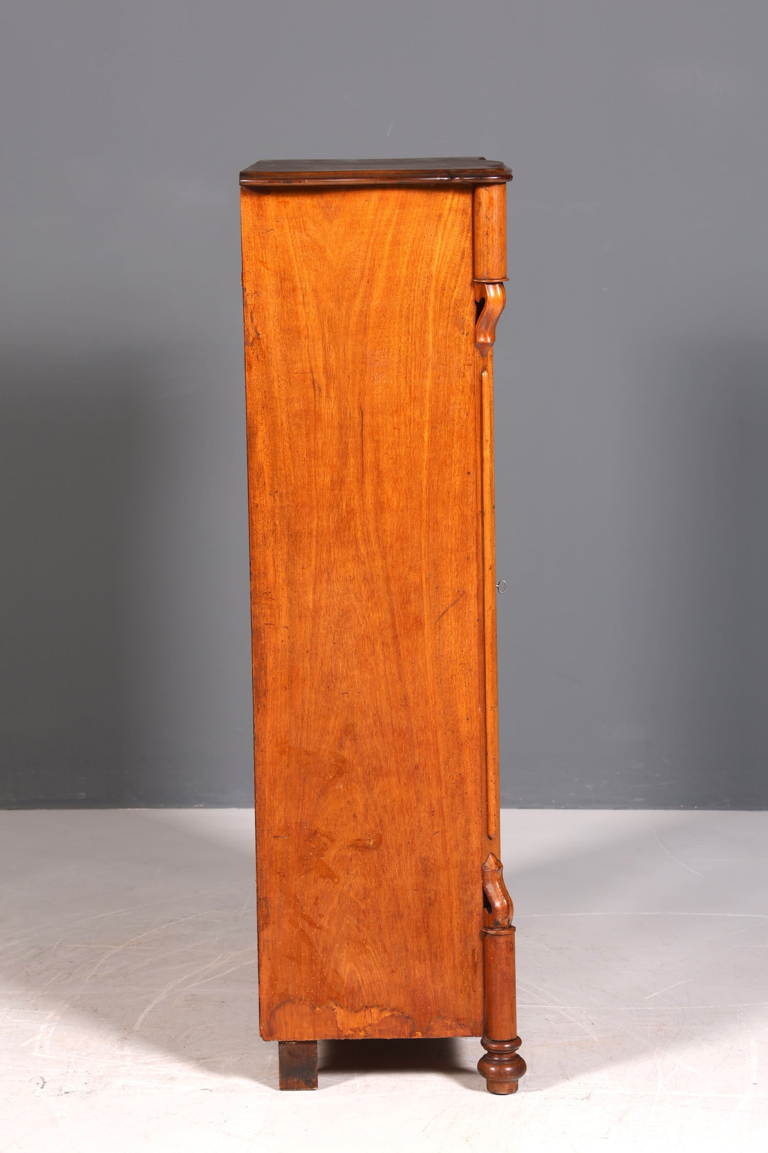 Traumhafte Louis Philippe Vitrine Antik Biedermeier Schrank echt Holz um 1880