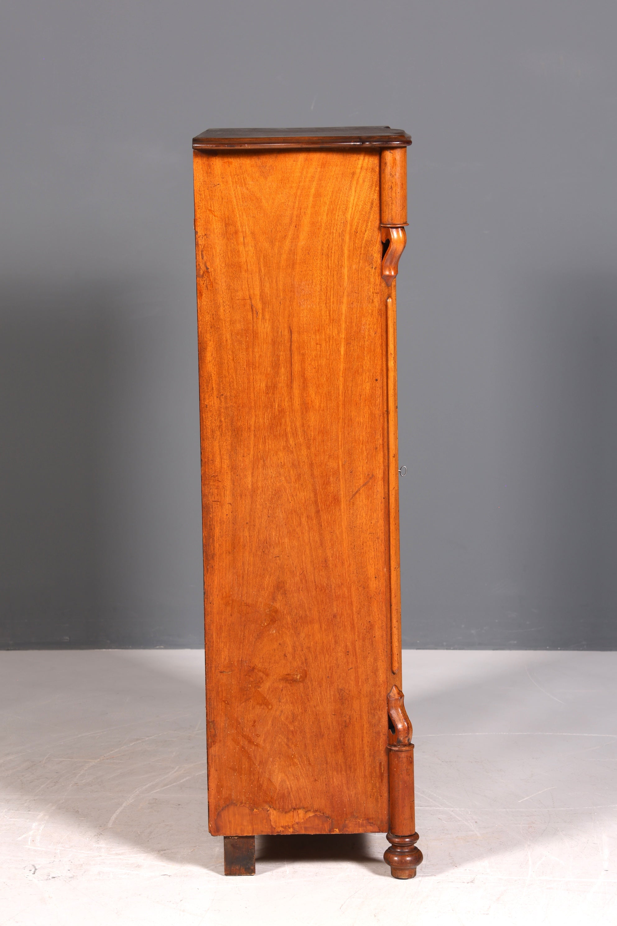 Traumhafte Louis Philippe Vitrine Antik Biedermeier Schrank echt Holz um 1880