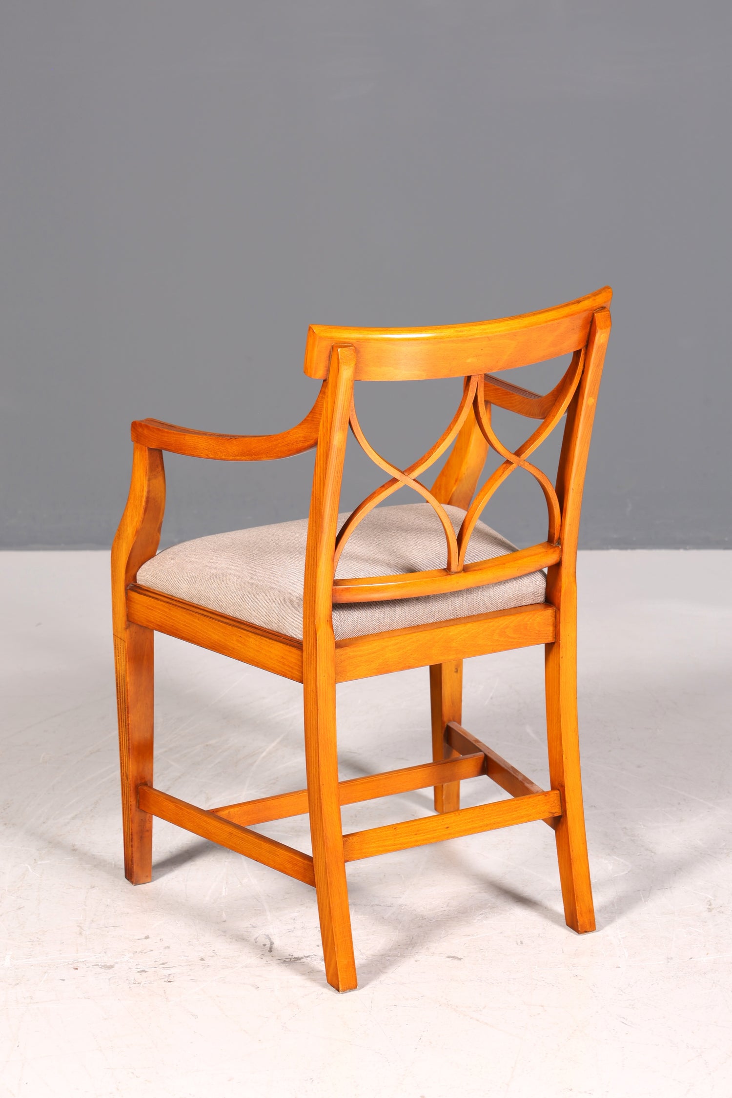 Beautiful Bevan Funell Chair Armchair English Yew Reprodux Antique Secretary Chair UK Upholstered Chair 1 of 2