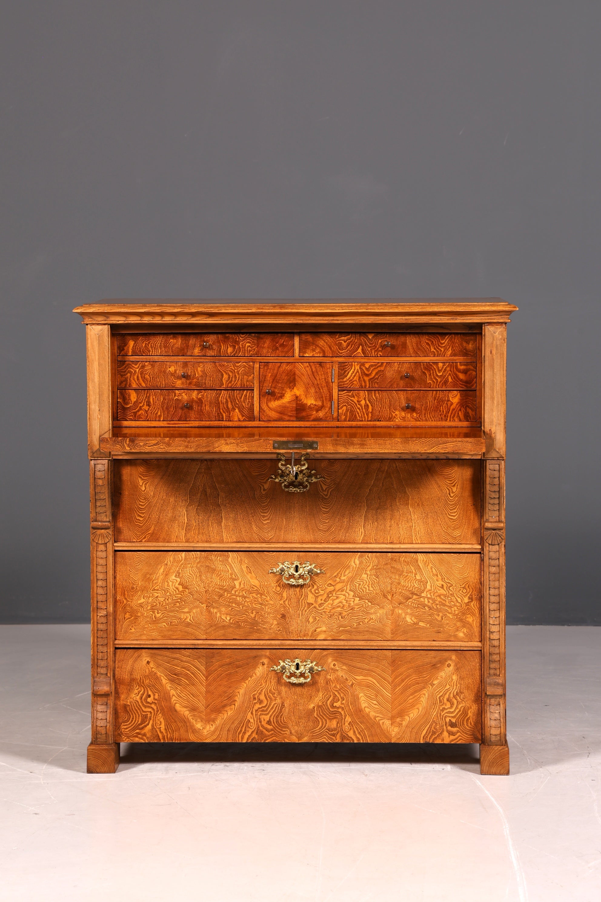 Stilvoller Gründerzeit Sekretär Kommode Jugendstil Schubladenkommode Antik Vertiko
