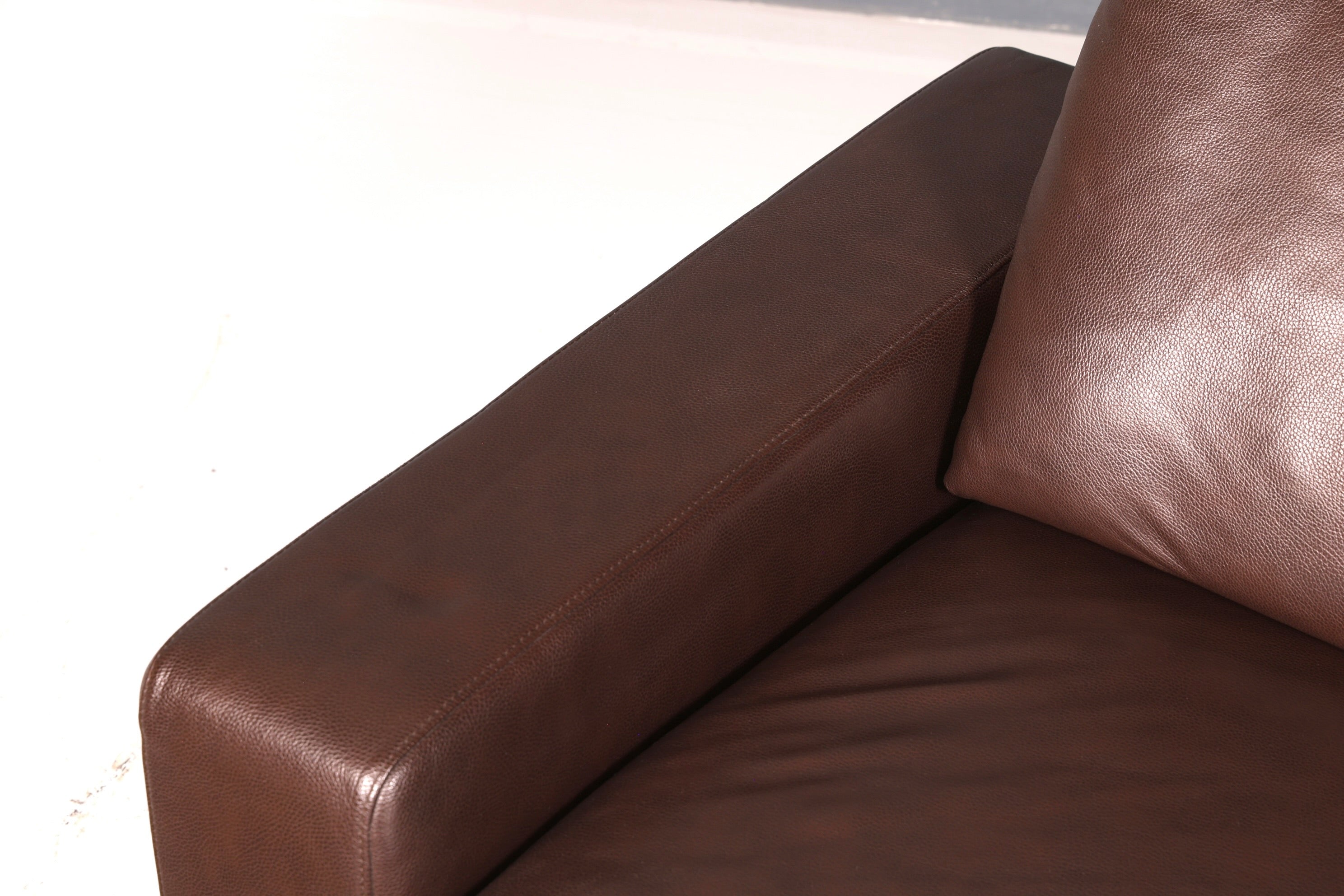 Beautiful Stressless E200 Recamier genuine leather brown chaise longue ottoman leather sofa vintage recliner