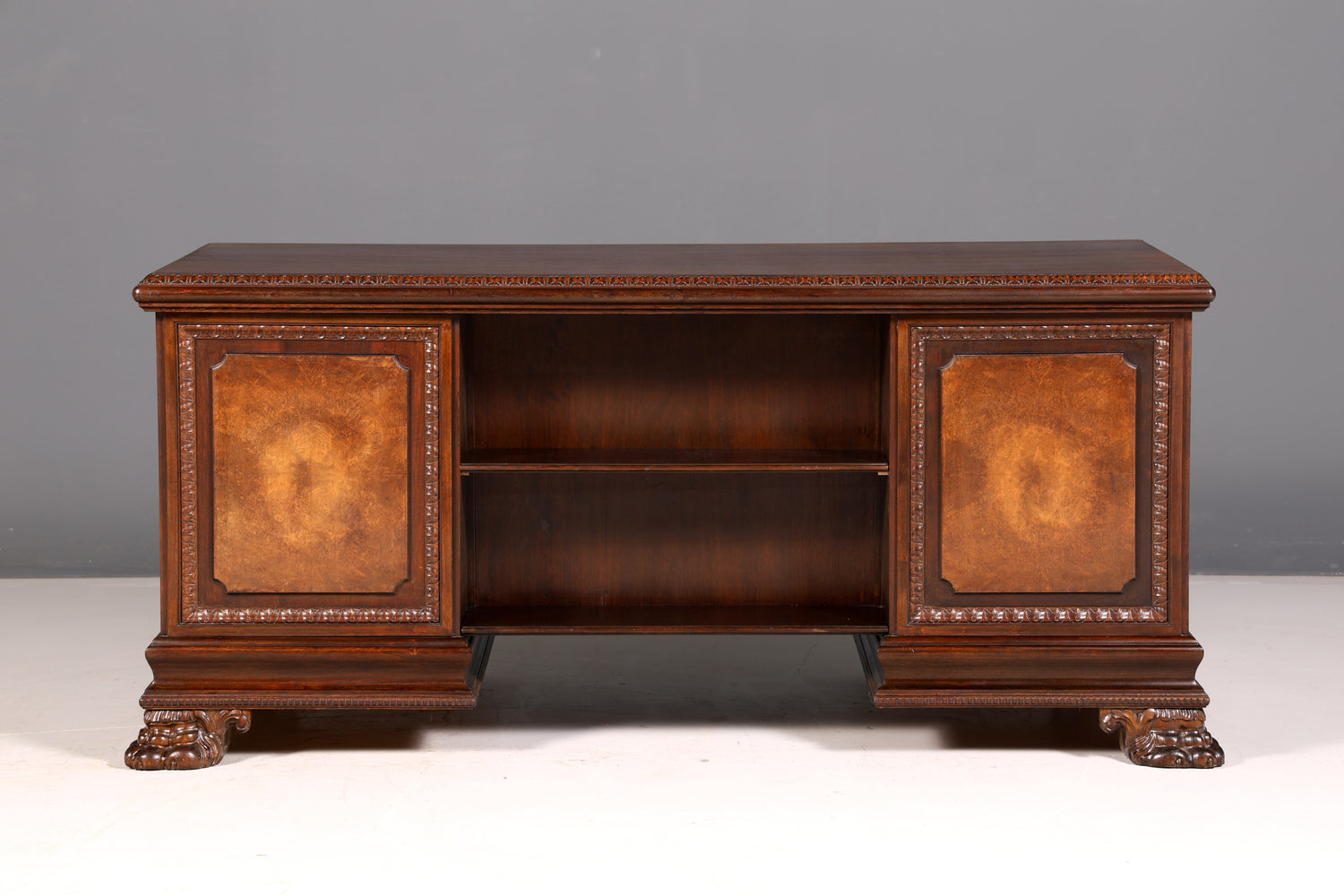 Imposanter Neorenaissance Schreibtisch Herrenzimmer Bürotisch Antik Office Table Echt Holz Vintage