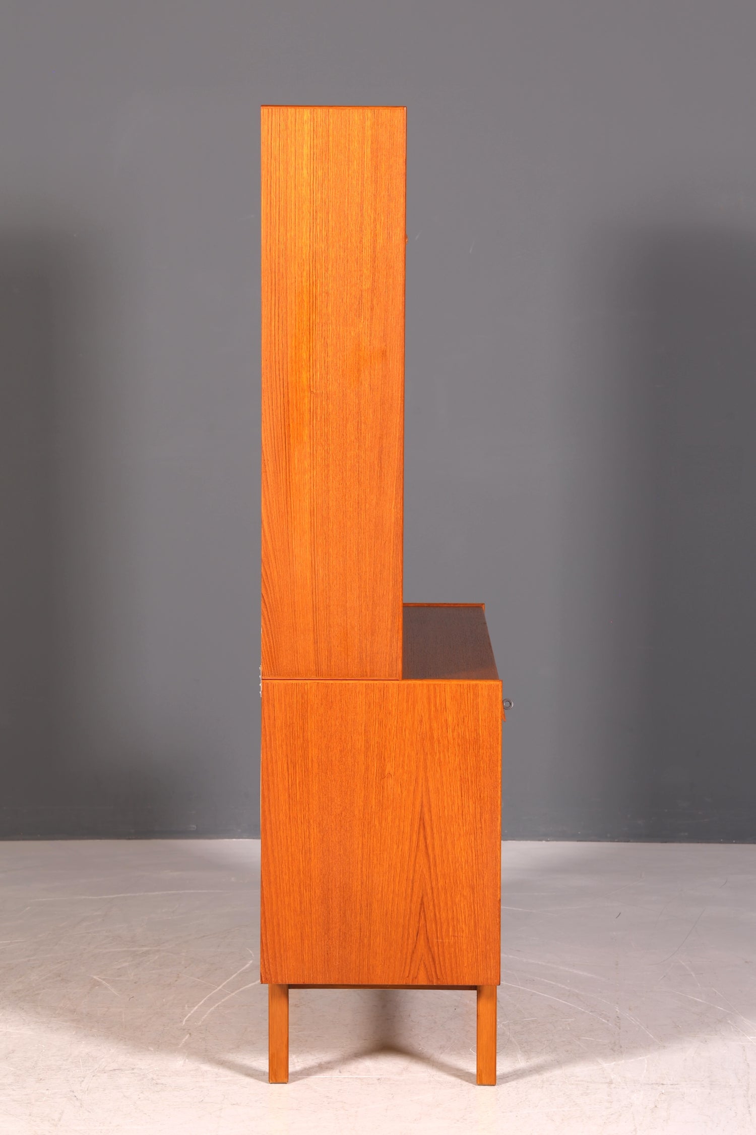 Traumhaftes Mid Century Regal Teak Holz Schrank Danish Design Retro Kommode Vintage Bücherregal 60er Jahre 1 von 2