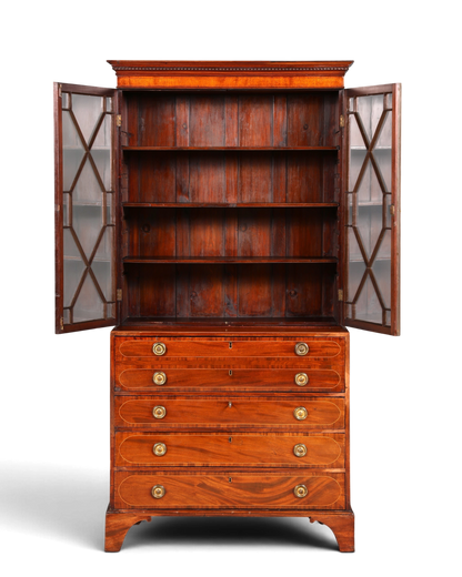 G785 Finish Wunderschöne Englische Vitrine Bibliothek Sekretär echt Holz Antik Schrank Regal (Kopie)