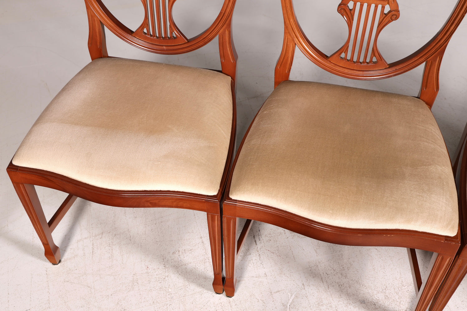 Noble Set of 4 English Chairs Hepplewhite Style Dining Chairs Antique Dining Chairs Kitchen Chairs Chair Set Vintage