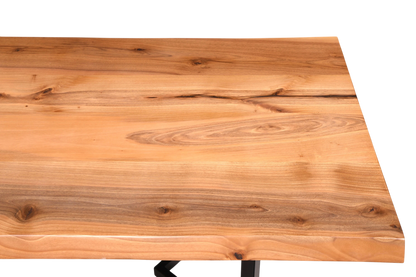 Traumhafter Nussbaum Tisch 260cm-95cm Esszimmer Tisch Baumkanten Platte Massiv Holz Küchentisch