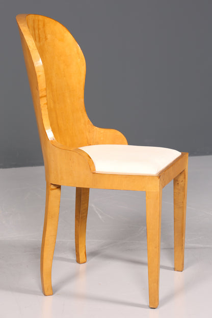 Stilvoller Art Deco Design Stuhl Biedermeier Stil Sekretär Stuhl Birke Esszimmer Stuhl 1 von 4