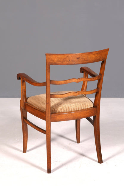 Wunderschöner Art Deco Armlehnstuhl um 1930 Nussbaum Sekretär Stuhl Antik Küchenstuhl Esszimmer Stuhl