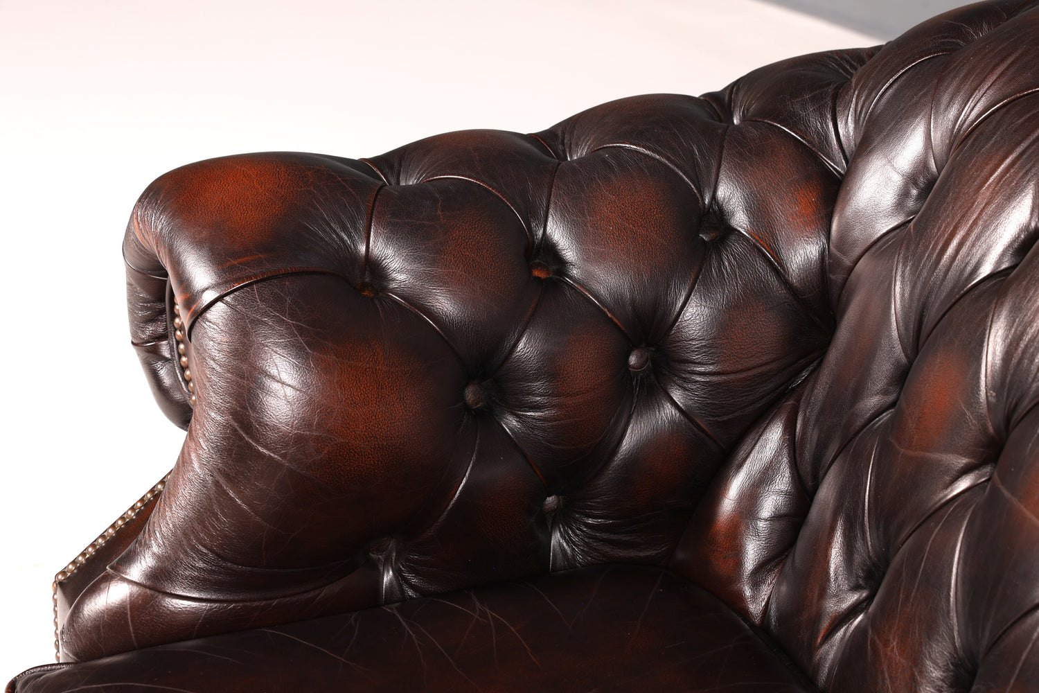 Wunderschöne Original Chesterfield Centurion 2-Sitzer Couch Echt Leder Sofa Englisch UK Antik Vintage