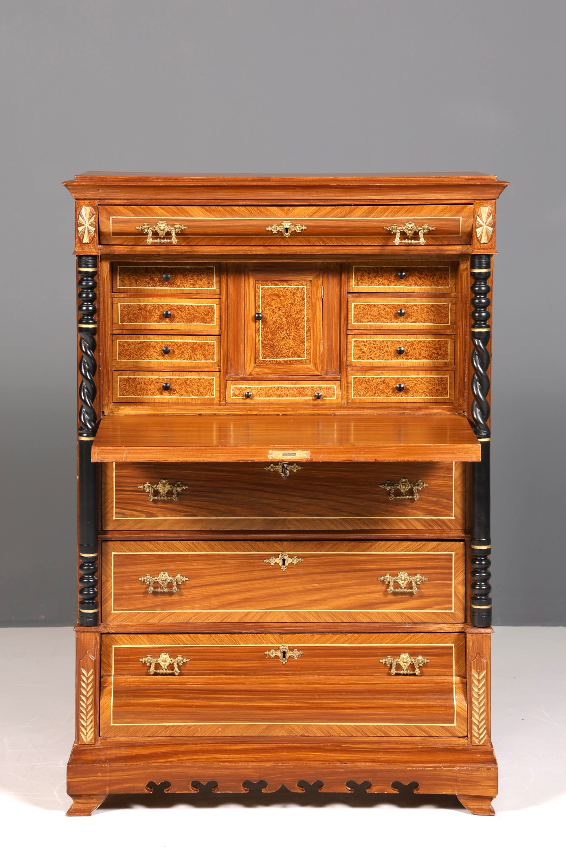 Traumhafter Gründerzeit Sekretär Vertiko Highboard Louis Philippe Kommode um 1880