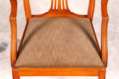 Edler Englischer Stuhl im Hepplewithe Stil Englisch Armlehnstuhl Dining Chair Küchenstuhl Sekretär Stuhl 1 von 2