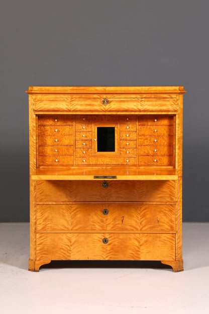 Beeindruckender Biedermeier Sekretär Vertiko Antik Kommode Office Schreibkommode Highboard