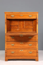 Edler Louis Philippe Sekretär um 1880 Gründerzeit Antik Schrank Chiffoniere Highboard
