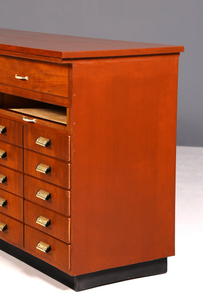 Beeindruckende XXL Mid Century Kommode Vintage Bauhaus Apotheker Schrank Retro Schubladenkommode