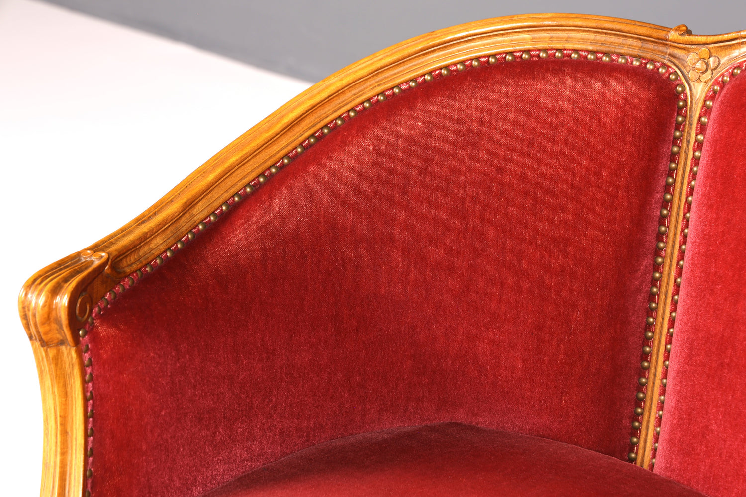 Wunderschönes Chippendale Sofa Barock Stil Couch Samt Stoff 3 Sitzer Canapé