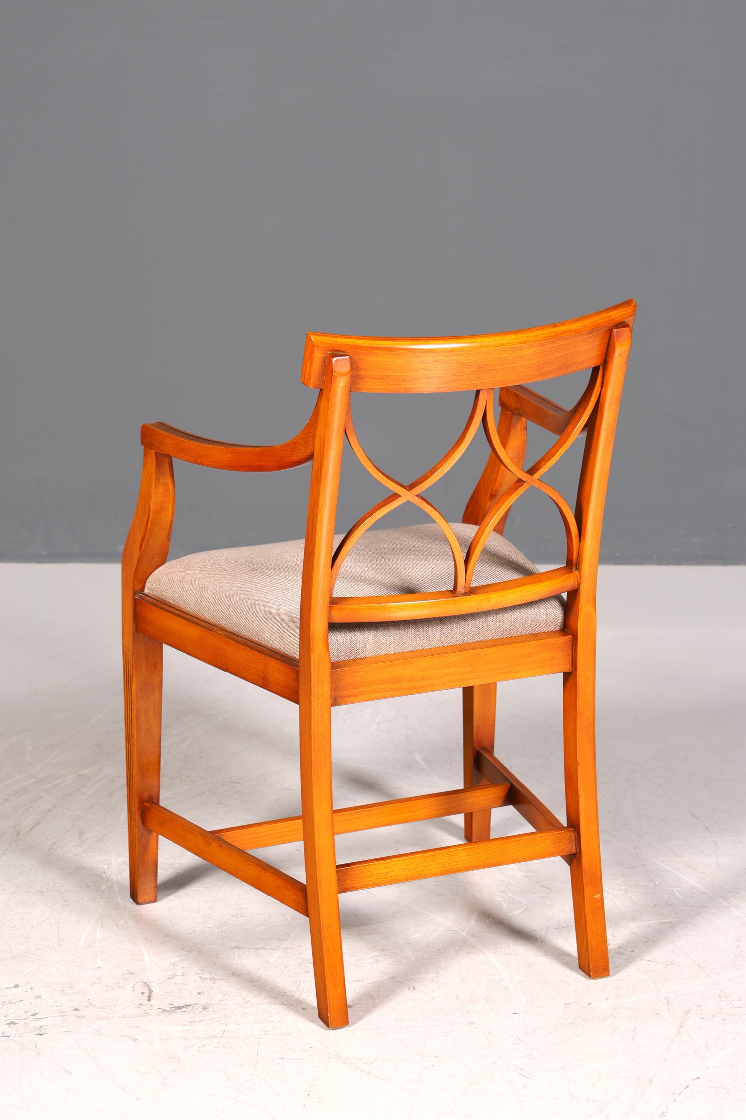 Beautiful Bevan Funell Chair Armchair English Yew Reprodux Antique Secretary Chair UK Upholstered Chair 2 of 2