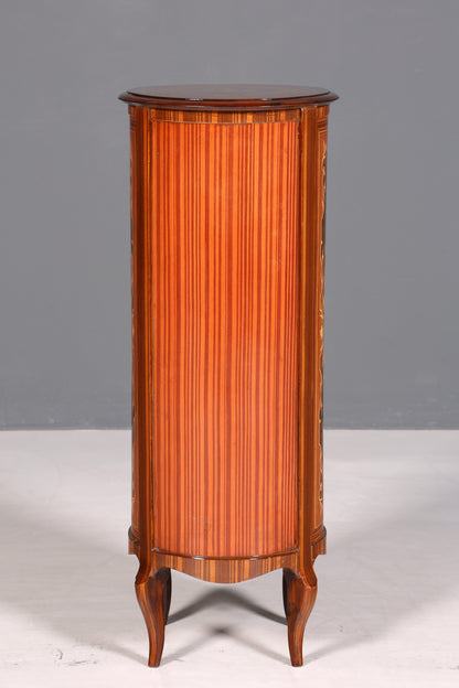 Wunderschöne Barock Stil Kommode Vertiko Intarsien Schubladenkommode 7-Schübige Kommode