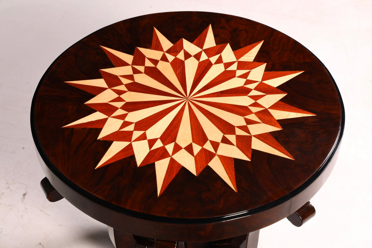 Beautiful Art Deco-style coffee table, antique-style luxury side table, living room accent table