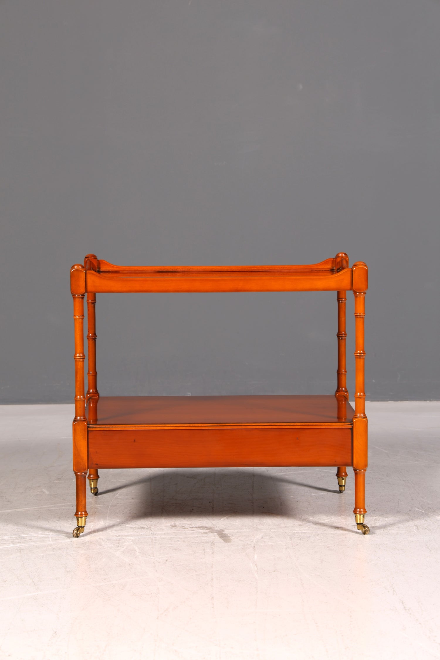 Edler Original Heldense Beistelltisch Eibe Etagere Servierwagen Englischer Rollen Ablagetisch Vintage