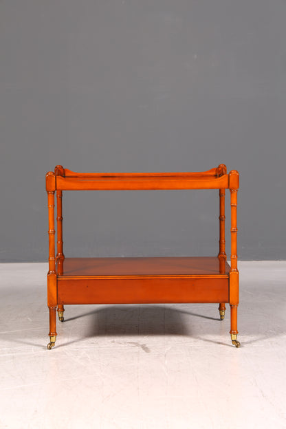 Edler Original Heldense Beistelltisch Eibe Etagere Servierwagen Englischer Rollen Ablagetisch Vintage