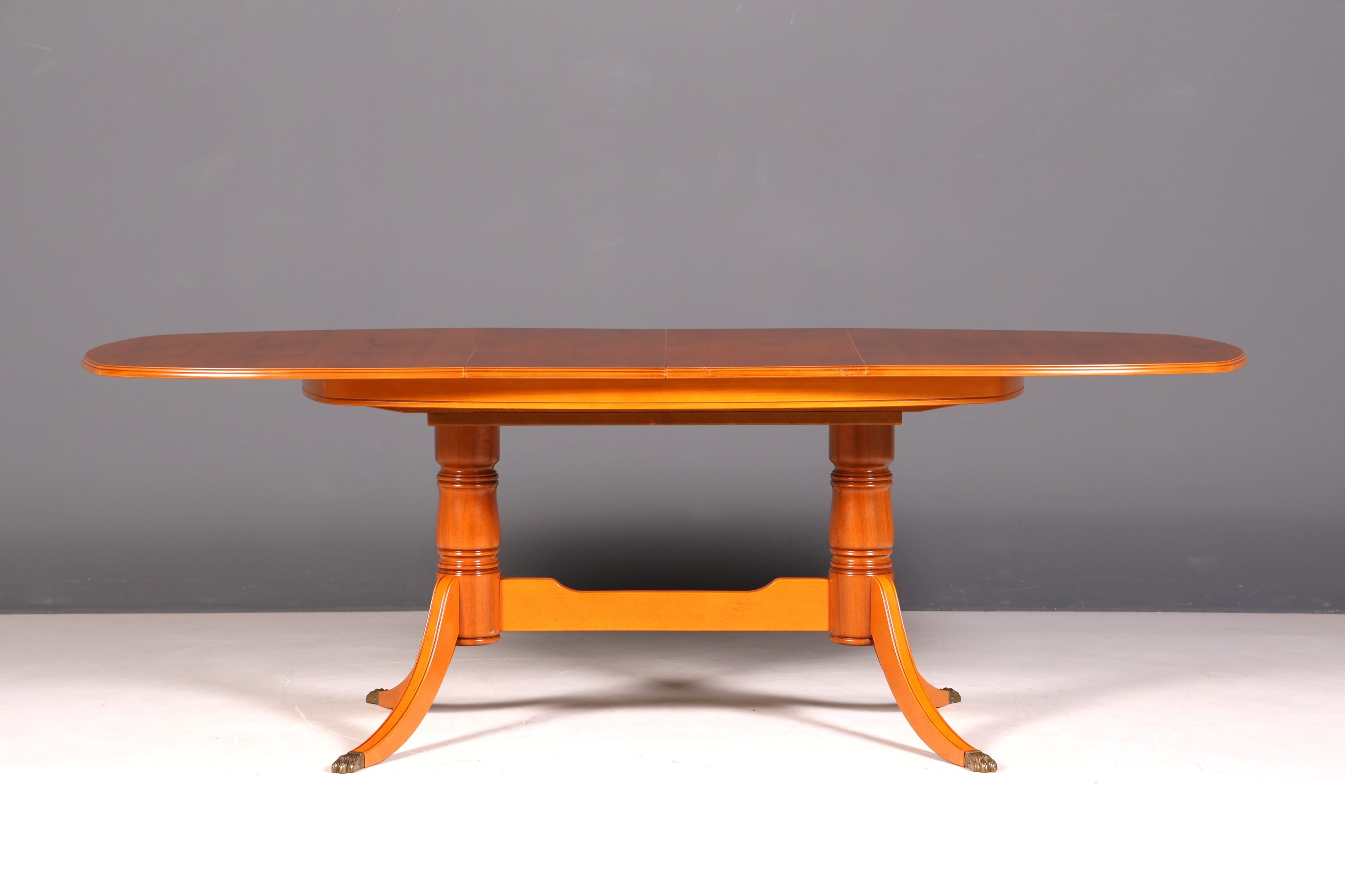 G092 Finish cm Wunderschöner Englischer Tisch ausziehbarer Esstisch Antik Stil 60s Küchentisch Eibe