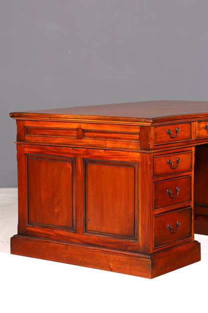 Wunderschöner Englischer Schreibtisch Mahagoni Bürotisch Antik Office Desk Partnerdesk Schreibtisch