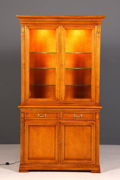 Traumhafte Original Selva Vitrine Antik Stil massiv Holz Buffet Villa Borghese Schrank Bibliothek