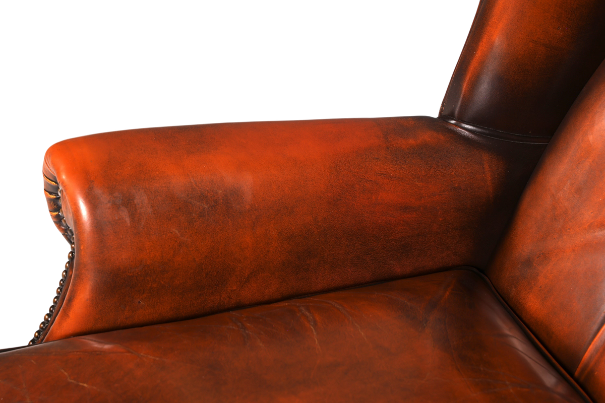 Original Chesterfield Ohrenbacken Sessel Englisch Leder Herrensessel UK Armlehnsessel